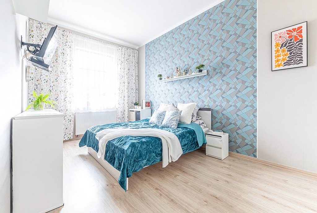 komfortowa sypialnia w ekskluzywnym apartamencie na sprzedaż Gdynia okolice