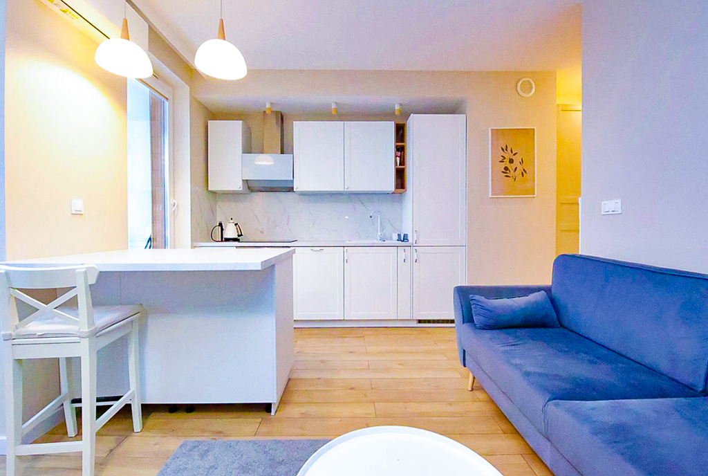 zbliżenie na aneks kuchenny w luksusowym apartamencie na sprzedaż Gorzów Wielkopolski
