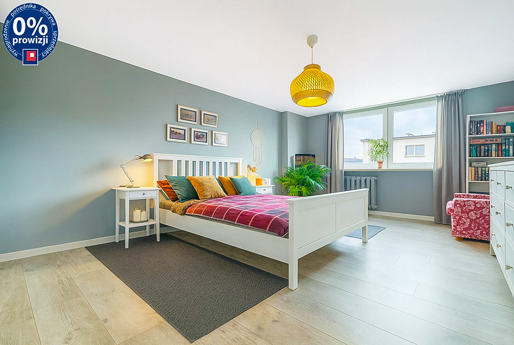 kameralna sypialnia w ekskluzywnym apartamencie na wynajem Katowice okolice