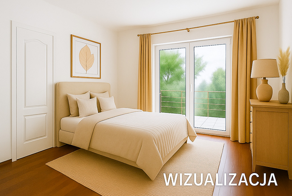 fragment sypialni w luksusowym apartamencie na sprzedaż Poznań okolice