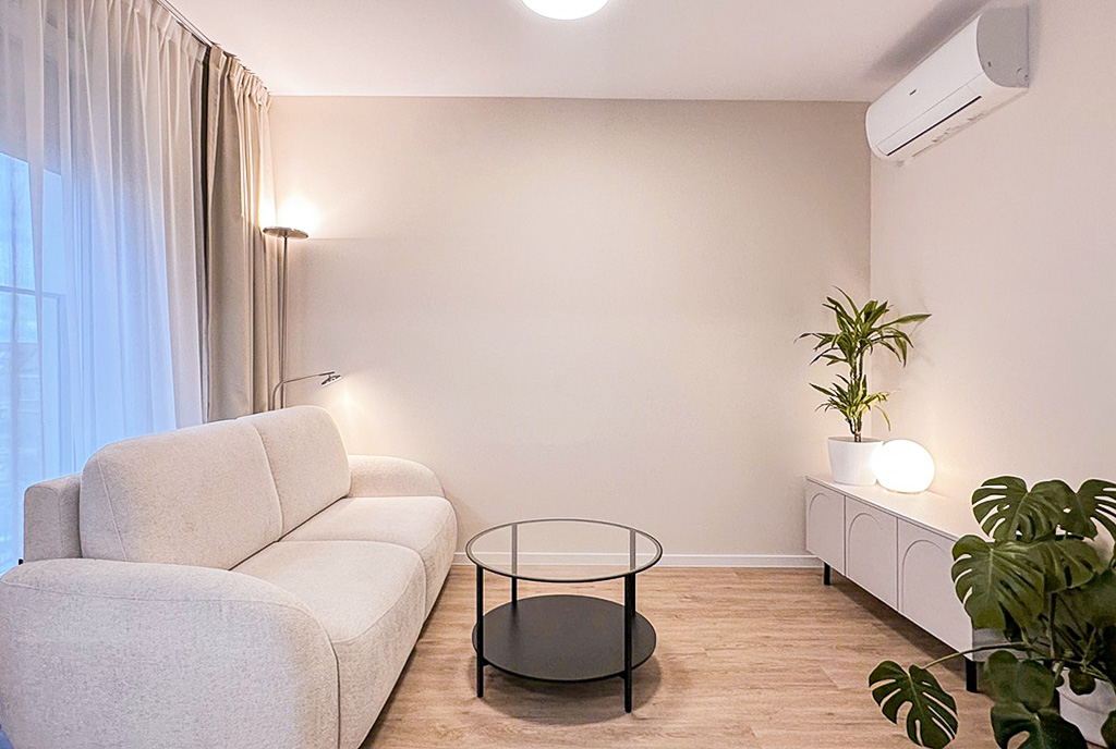 zbliżenie na salon w luksusowym apartamencie na sprzedaż Wrocław okolice
