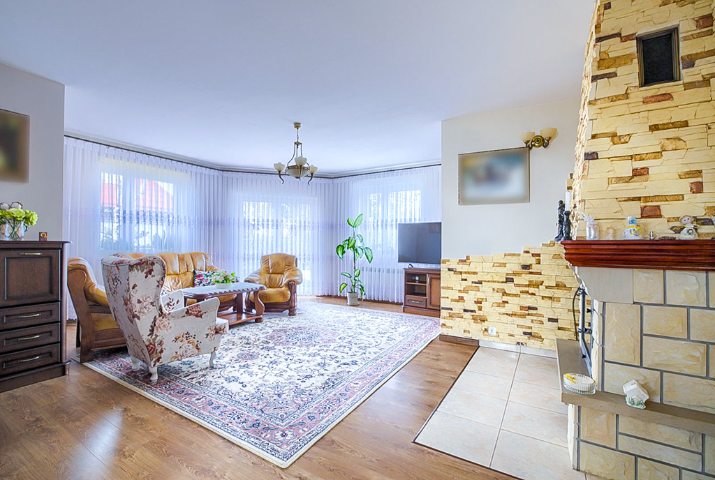 elegancki salon w luksusowej willi na sprzedaż Częstochowa