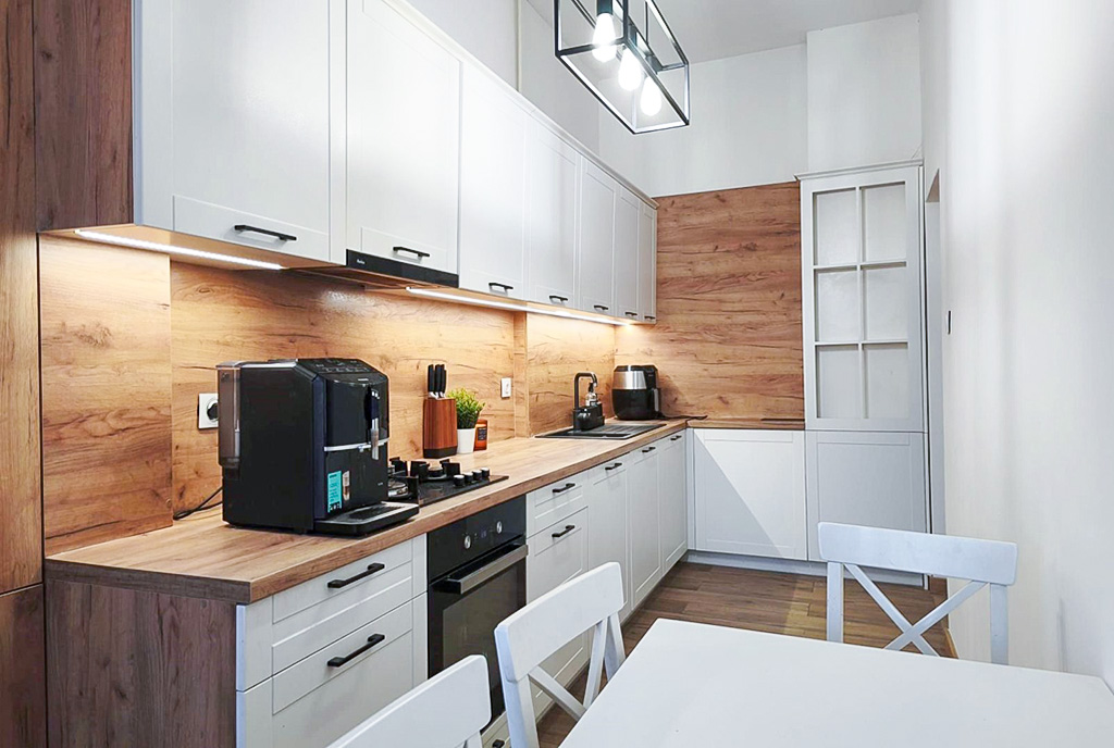 nowoczesna kuchnia w luksusowym apartamencie na sprzedaż Legnica