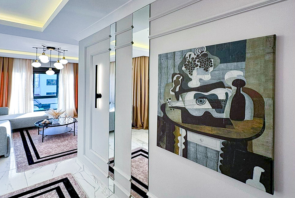 fragment holu w luksusowym apartamencie na sprzedaż Turcja Alanya