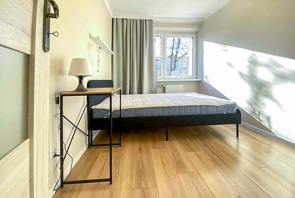 estetyczna sypialnia w ekskluzywnym apartamencie na wynajem Częstochowa