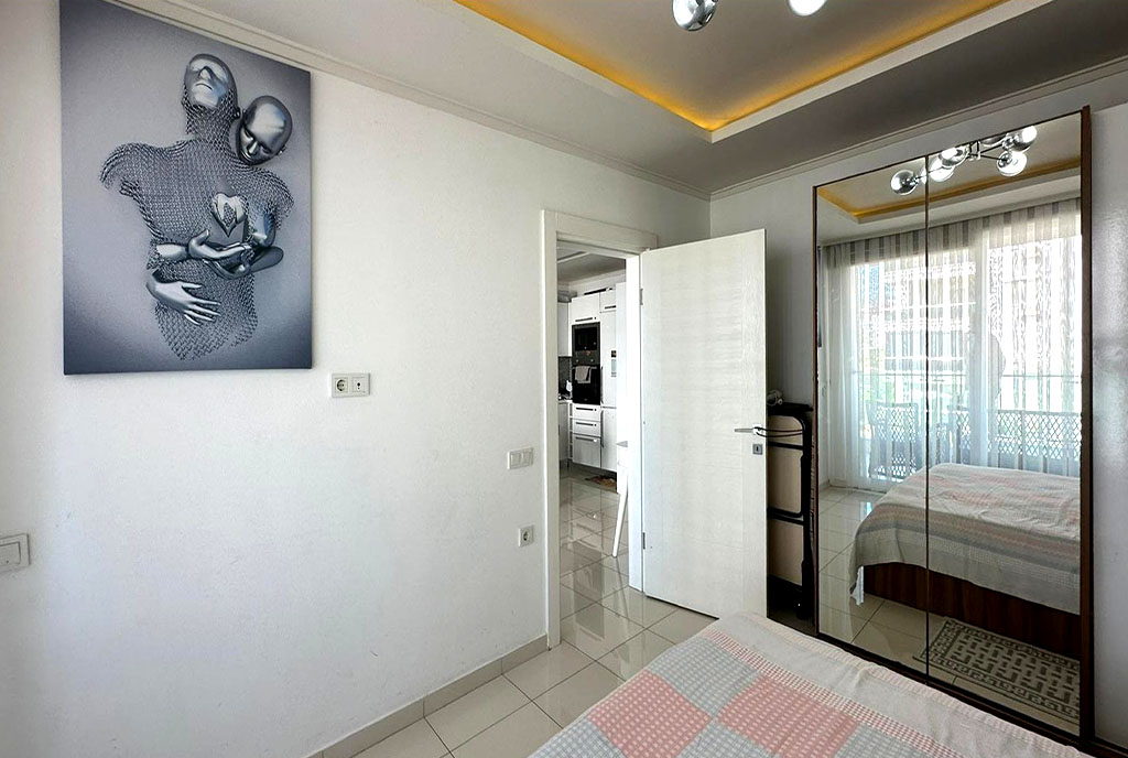 elegancka sypialnia w ekskluzywnym apartamencie na sprzedaż Turcja Alanya