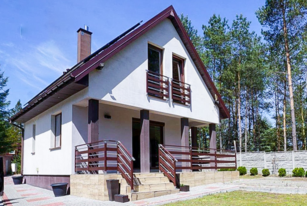 reprezentacyjne wejście do ekskluzywnego domu na sprzedaż Łódź okolice