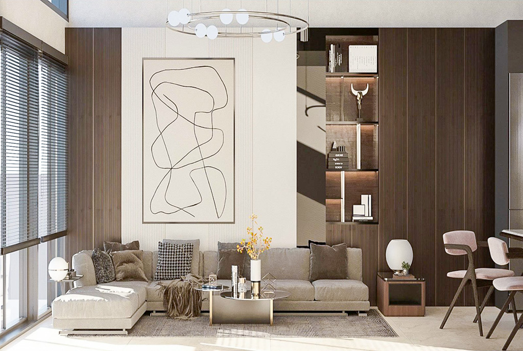 designerski salon w ekskluzywnym apartamencie do sprzedaży Cypr Esentepe