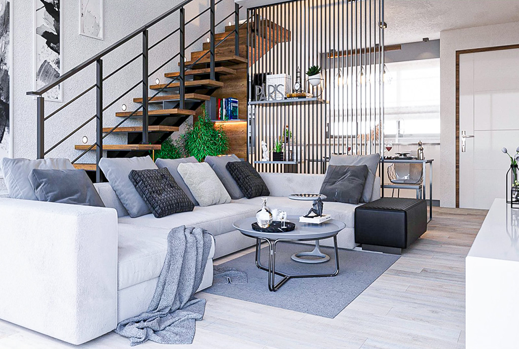 nowoczesny salon w ekskluzywnym apartamencie do sprzedaży Cypr Esentepe