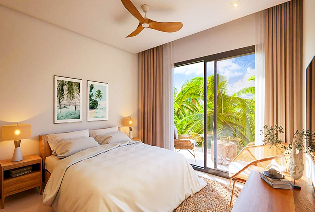 fantastyczna sypialnia w luksusowym apartamencie na sprzedaż Dominikana (Bavaro)