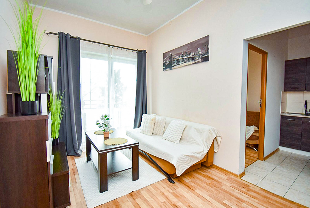 komfortowy pokój dzienny w ekskluzywnym apartamencie do sprzedaży Gdynia okolice