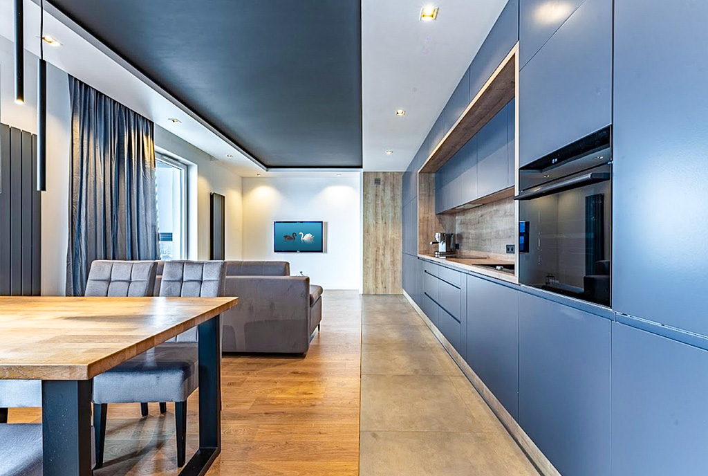 modny styl wykończenia wnętrza ekskluzywnego apartamentu do sprzedaży Gdynia okolice
