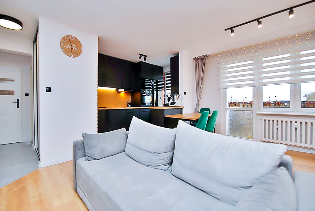 widok na kuchnię w luksusowym apartamencie na sprzedaż Gorzów Wielkopolski