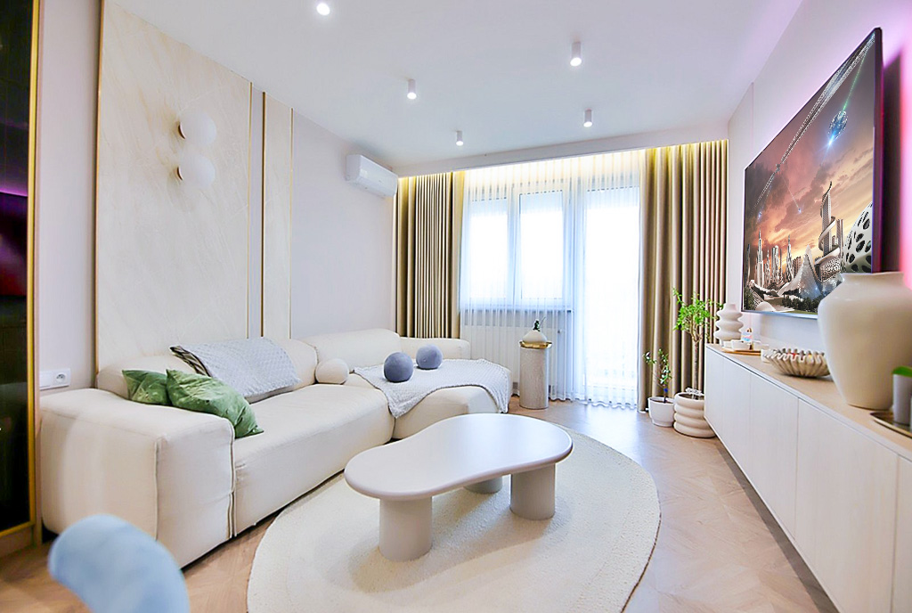 wytworny salon w ekskluzywnym apartamencie do sprzedaży Gorzów Wielkopolski