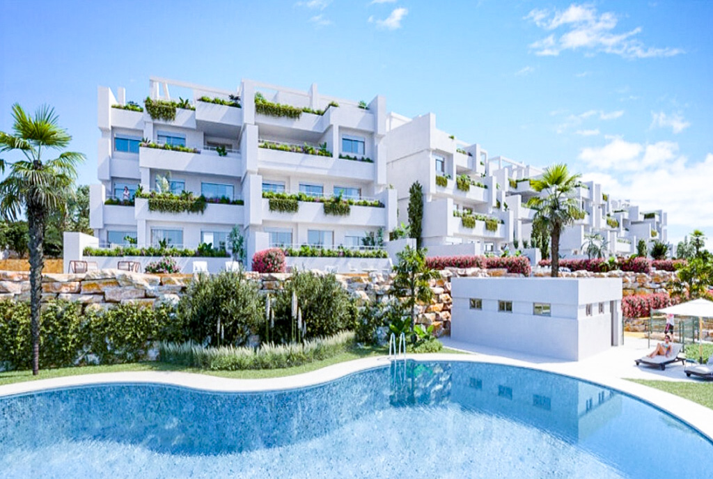 fantastyczna lokalizacja ekskluzywnego apartamentu na sprzedż zbliżenie na sypialnię w luksusowym apartamencie na sprzedaż Hiszpania Estepona