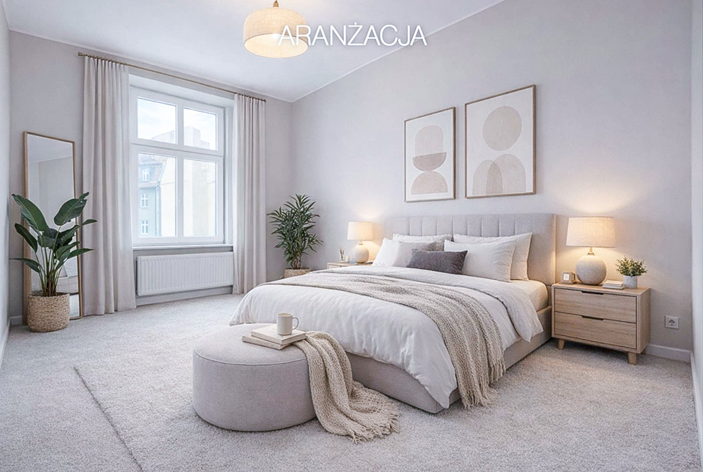 kameralna sypialnia w ekskluzywnym apartamencie na sprzedaż Katowice okolice