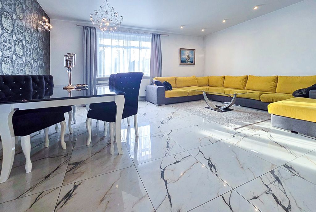 zbliżenie na salon w luksusowym apartamencie na sprzedaż Katowice