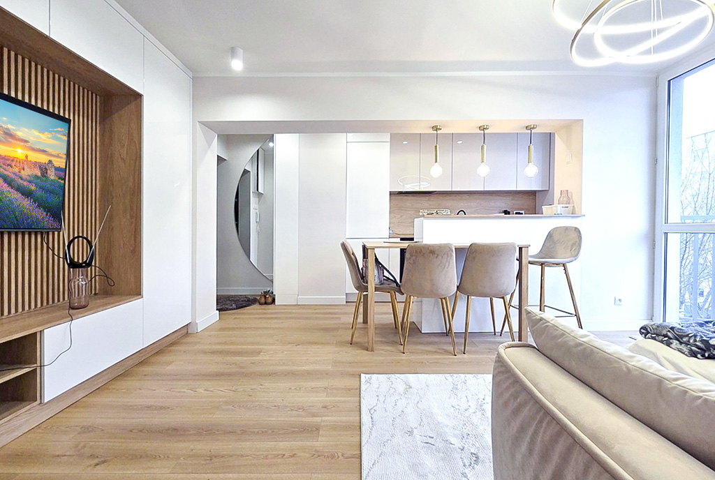 designerski salon w ekskluzywnym apartamencie do sprzedaży Apartament do sprzedaży Katowice