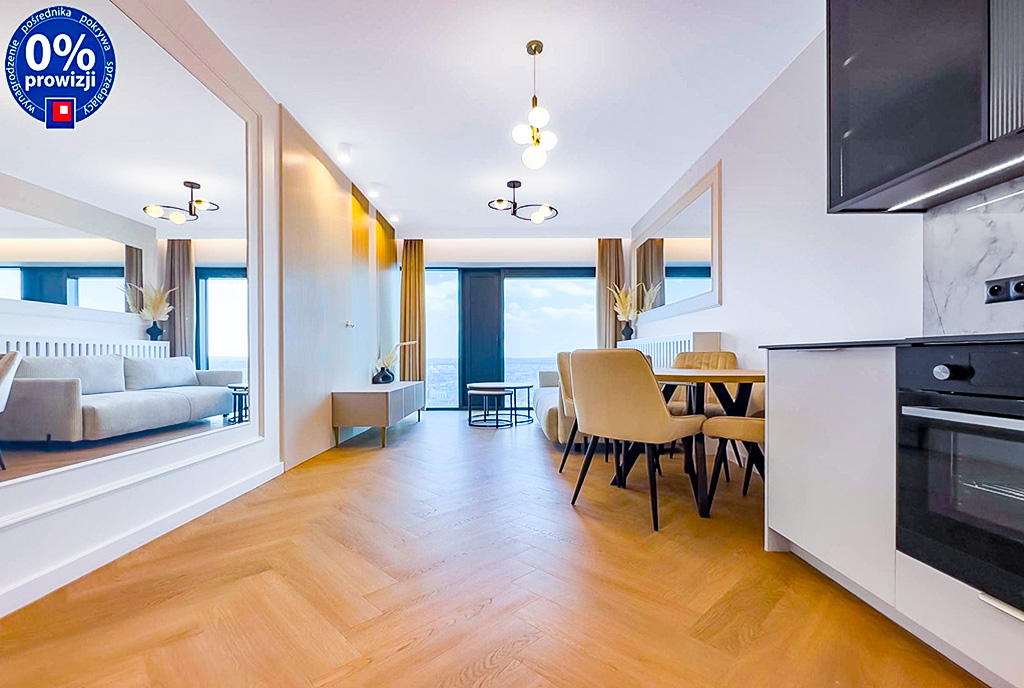 wytworny pokój dzienny w luksusowym apartamencie na sprzedaż Katowice