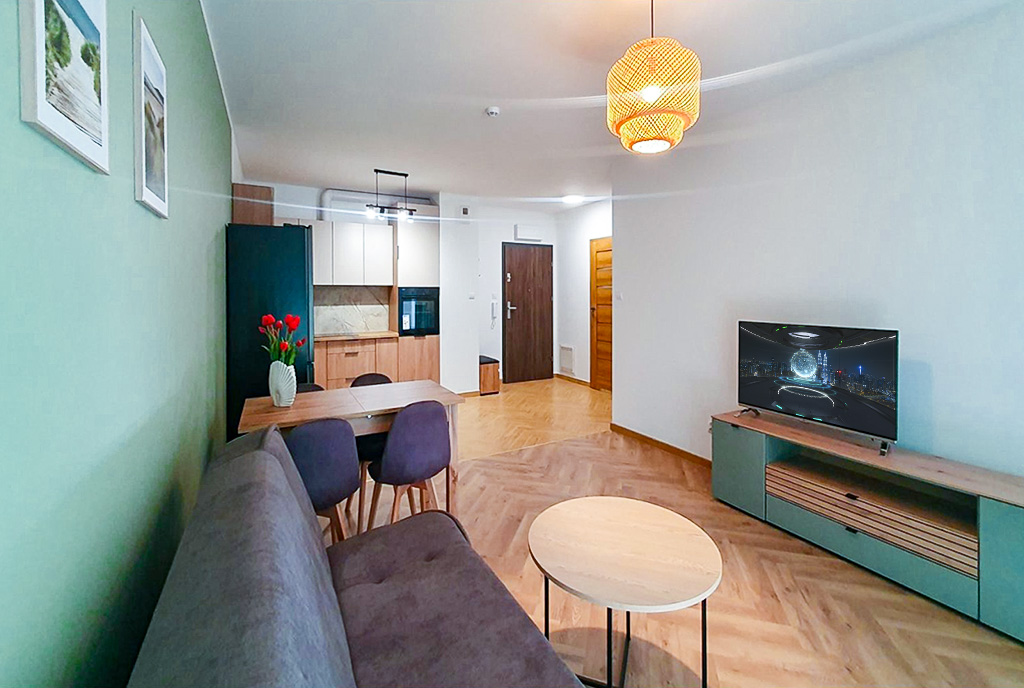 fragment salonu w ekskluzywnym apartamencie do wynajęcia Kwidzyn