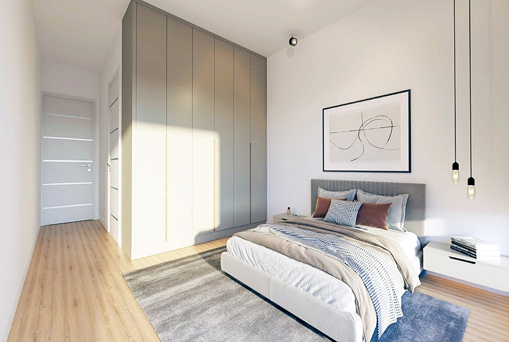 zaciszna sypialnia w ekskluzywnym apartamencie na sprzedaż Cypr Esentepe Girne