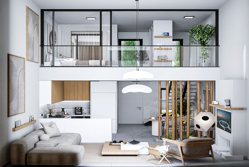 imponujący salon w ekskluzywnym apartamencie do sprzedaży Cypr Iskele Yeni