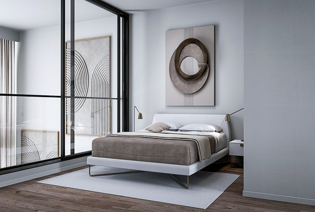 elegancka sypialnia w ekskluzywnym apartamencie na sprzedaż Cypr Iskele Yeni