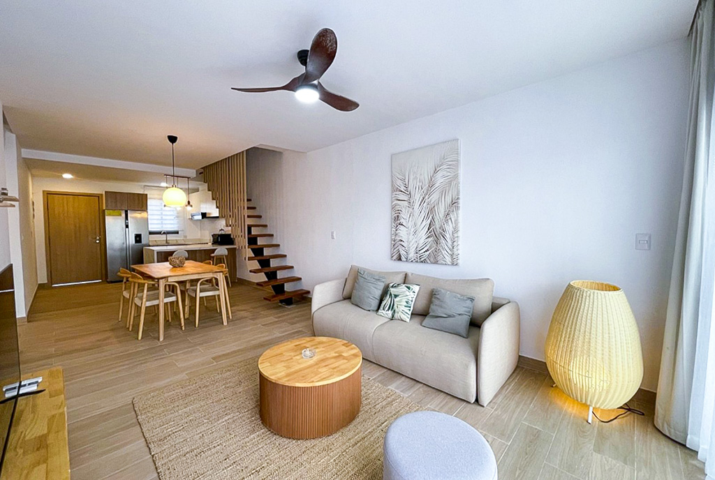 designerski salon w ekskluzywnym apartamencie do sprzedaży Dominikana Bavaro