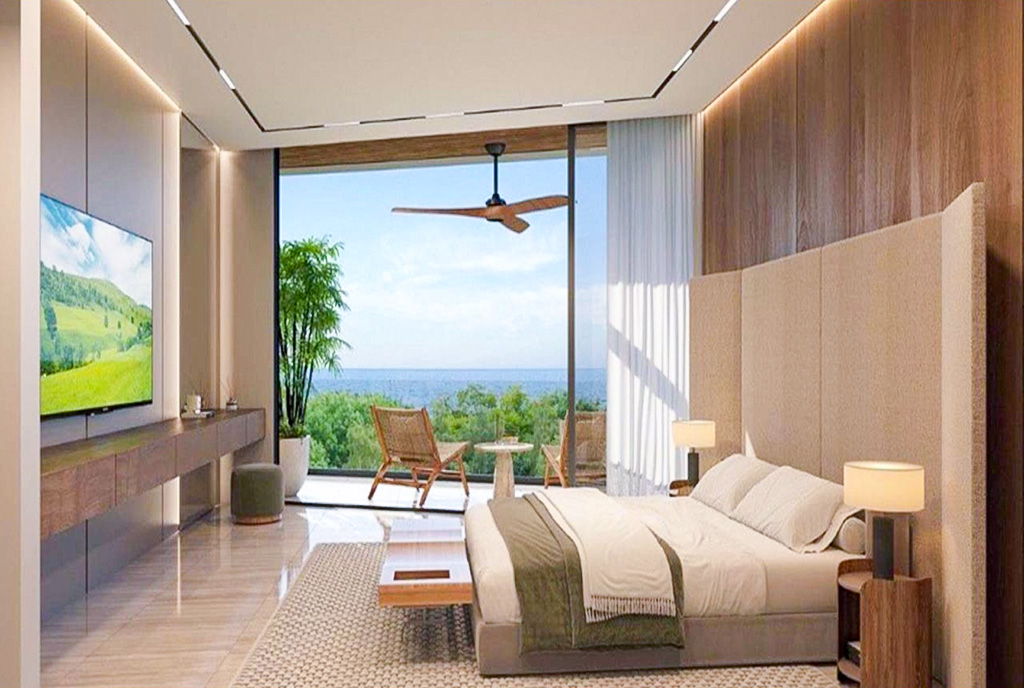 zaciszna sypialnia w luksusowym apartamencie na sprzedaż Dominikana Bayahibe La Altargacia