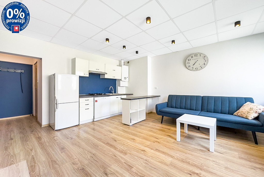 widok z salonu na aneks kuchenny w ekskluzywnym apartamencie do sprzedaży Katowice okolice