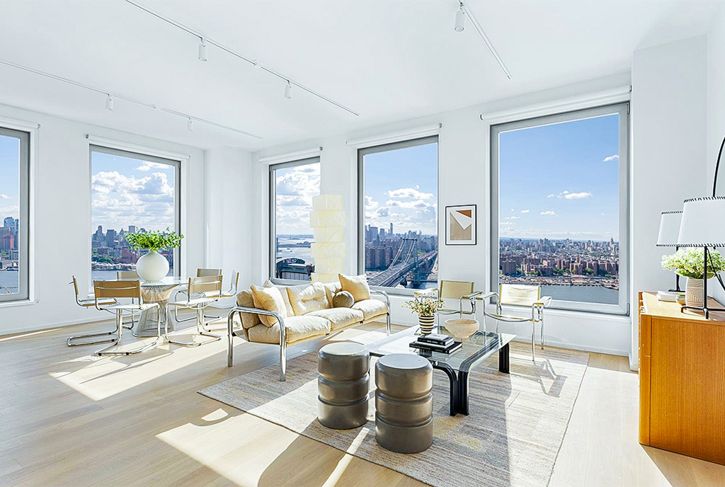 fragment komfortowego wnętrza ekskluzywnego apartamentu na sprzedaż New York (Stany Zjednoczone Ameryki)