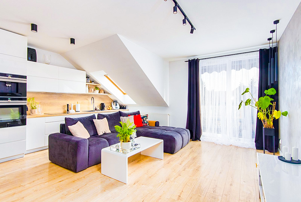 stylowo wykończony pokój gościnny w ekskluzywnym apartamencie do sprzedaży Szczecin okolice