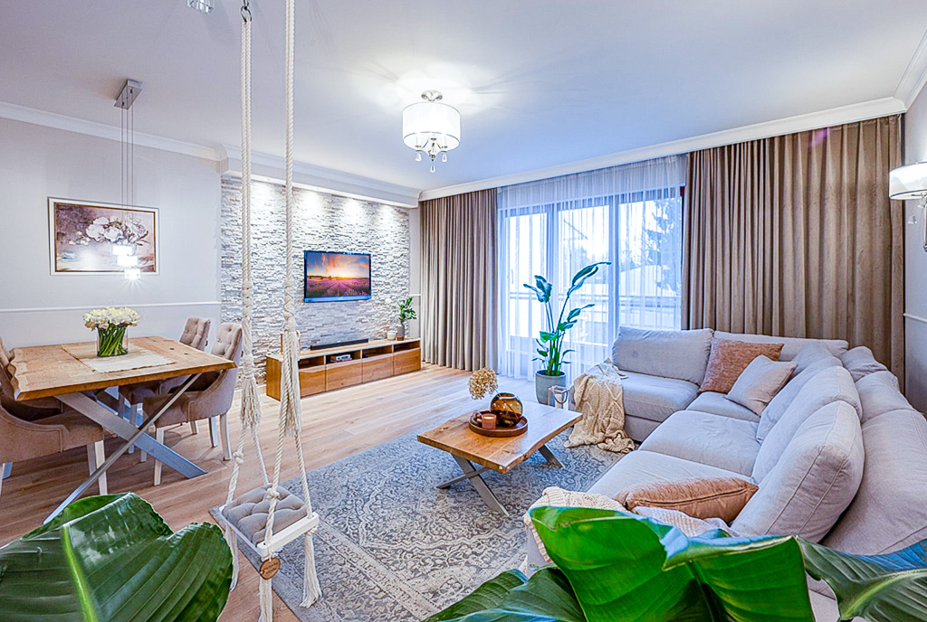 imponując wnętrze ekskluzywnego apartamentu do wynajęcia Warszawa okolice