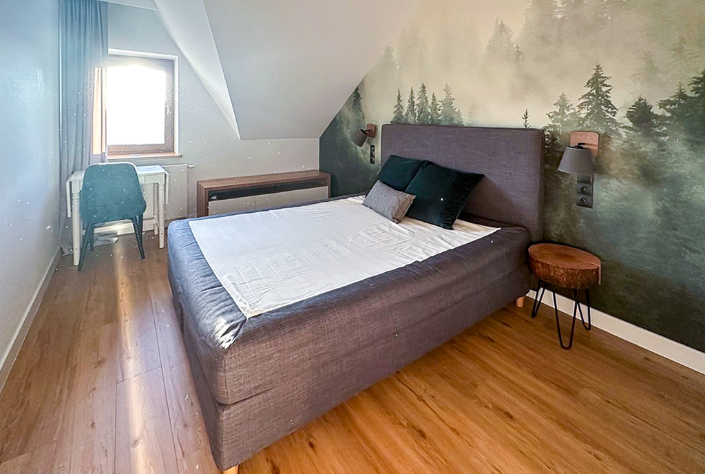 imponująca sypialnia w ekskluzywnym apartamencie na wynajem Warszawa