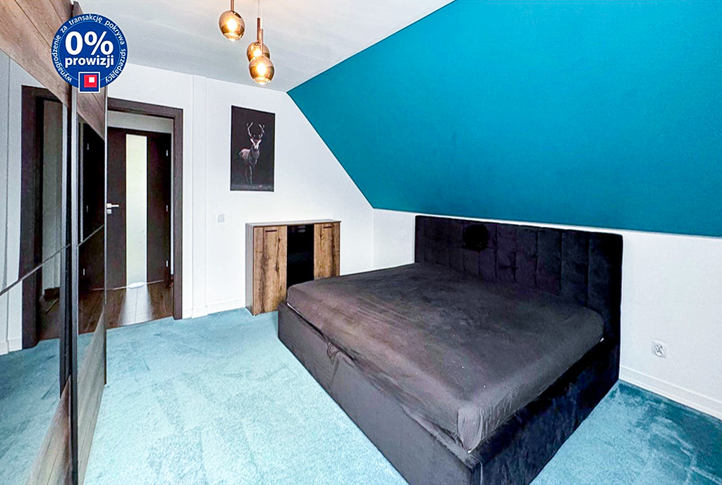 sypialnia na górnej kondygnacji w ekskluzywnej willi do sprzedaży Katowice okolice