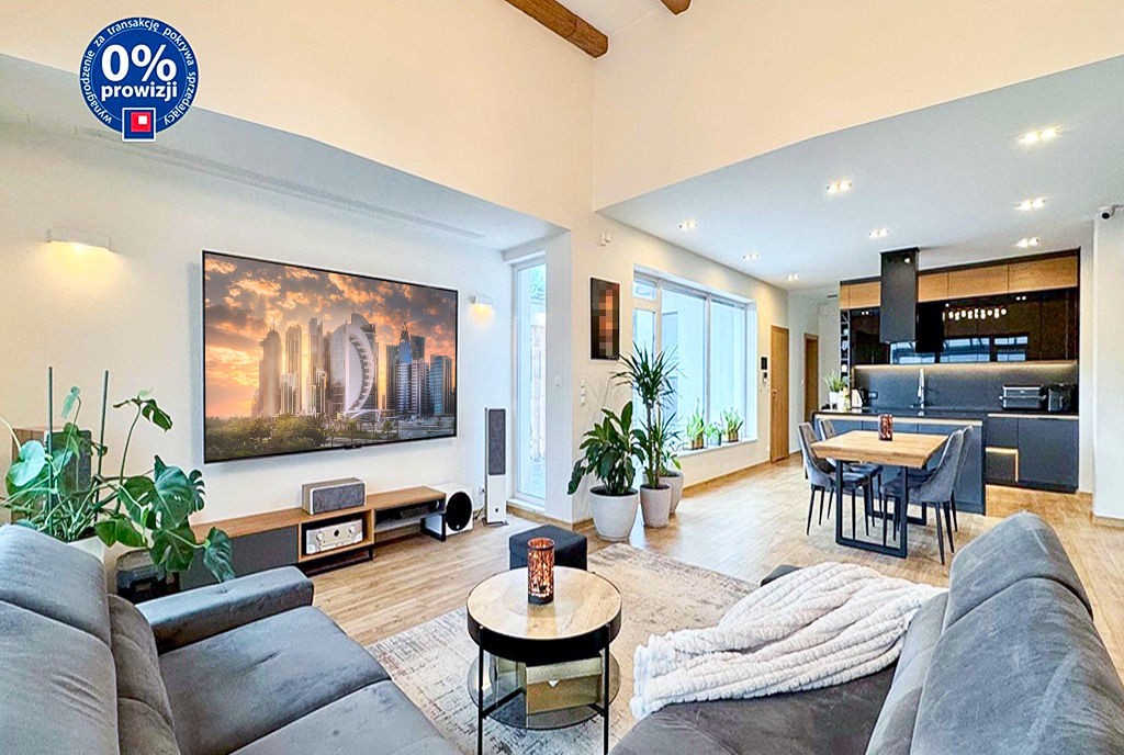 imponujący salon w ekskluzywnej willi do sprzedaży Katowice okolice