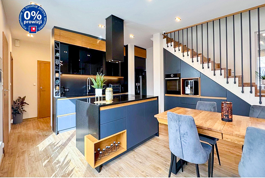 widok na kuchnię w luksusowej willi na sprzedaż Katowice okolice