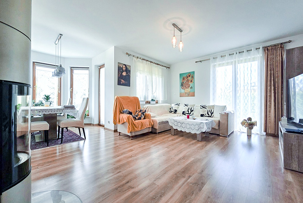 wytworny salon w luksusowej willi na sprzedaż Bielsko-Biała okolice