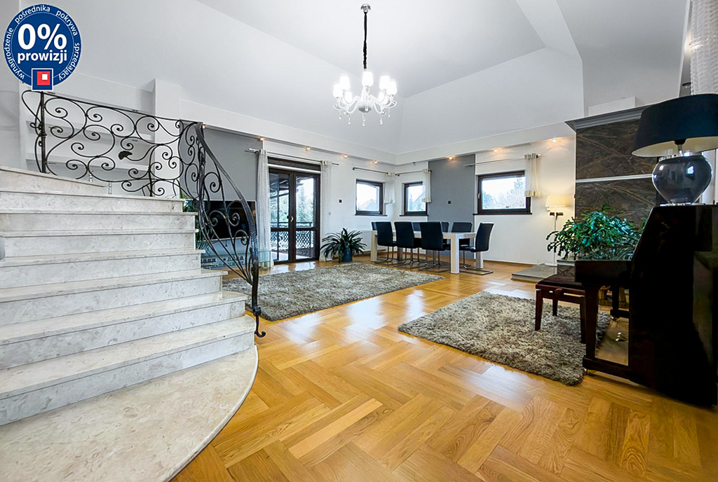 elegancki salon w ekskluzywnej willi do sprzedaży Bielsko-Biała okolice