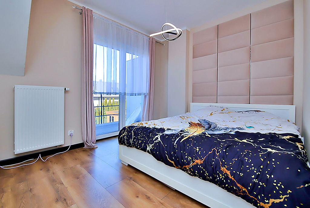 zaciszna sypialnia w ekskluzywnej willi na sprzedaż Gorzów Wielkopolski okolice