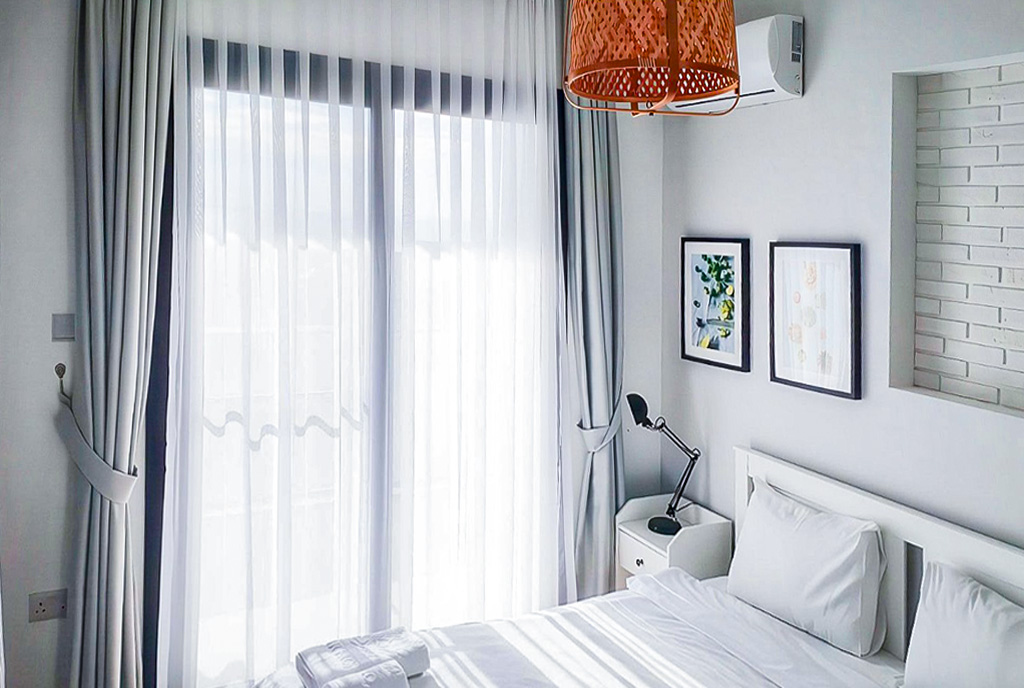 fragment sypialni w luksusowym apartamencie na sprzedaż Cypr Bogaz