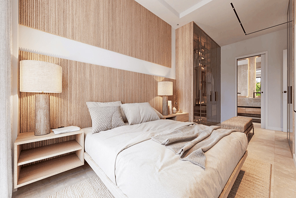 intymna sypialnia w luksusowym apartamencie na sprzedaż Hiszpania Estepona West