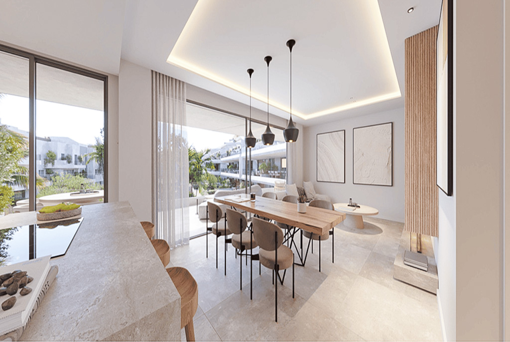 futurystyczny design wnętrza ekskluzywnego apartamentu do sprzedaży Hiszpania Estepona West