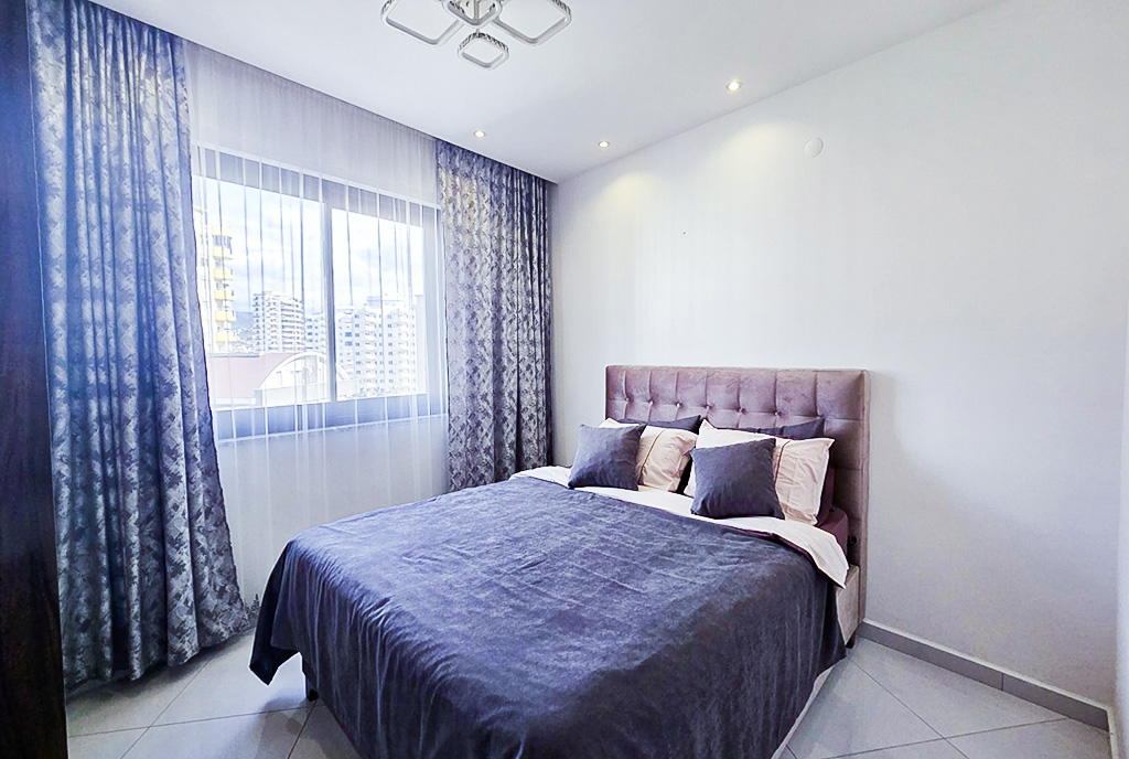 zaciszna sypialnia w ekskluzywnym apartamencie na sprzedaż Turcja Alanya