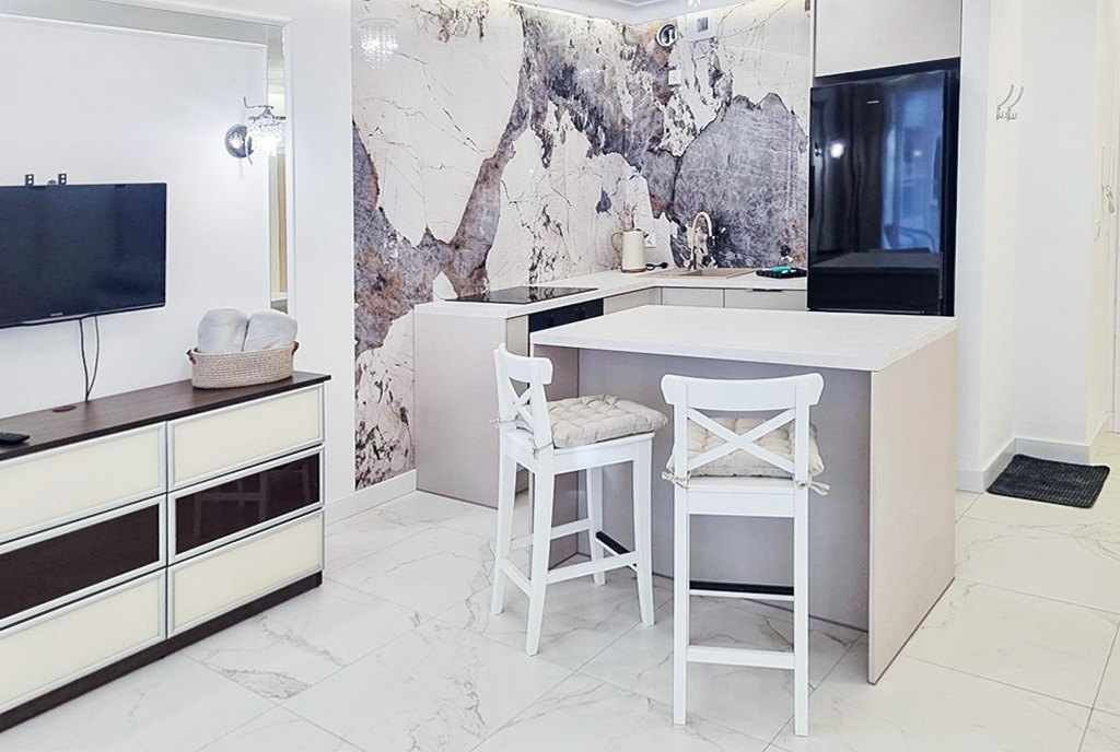 fragment jednego z pomieszczeń w luksusowym apartamencie do wynajmu Szczecin