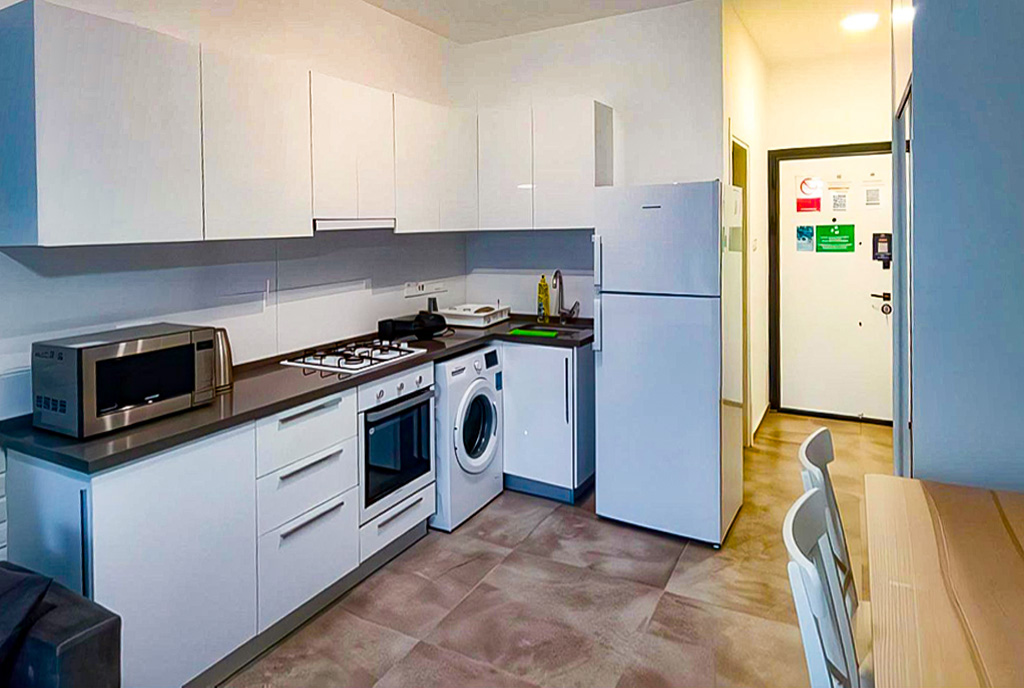 zbliżenie na kuchnię w luksusowym apartamencie na sprzedaż Cypr Iskele Famagusta