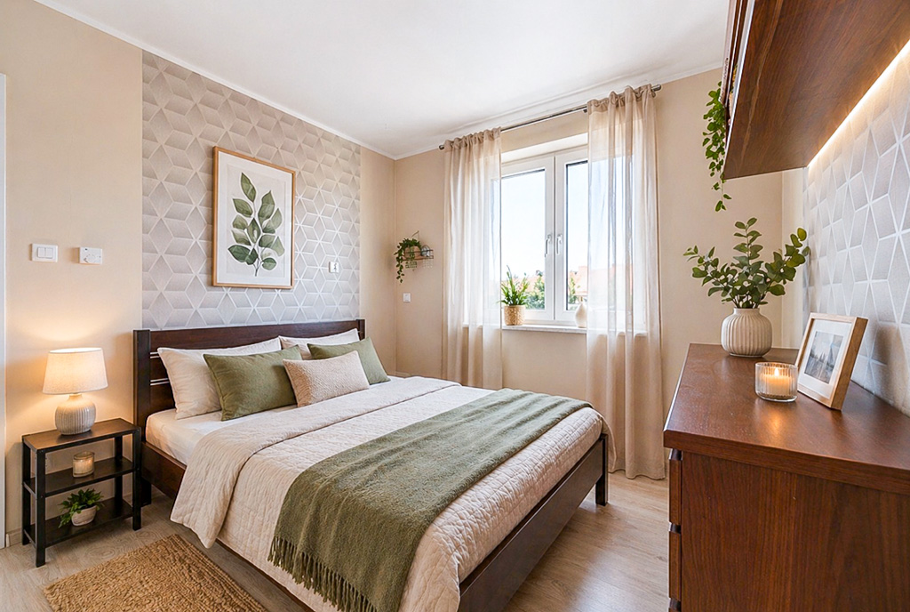 kameralna sypialnia w ekskluzywnym apartamencie na sprzedaż Gdańsk okolice