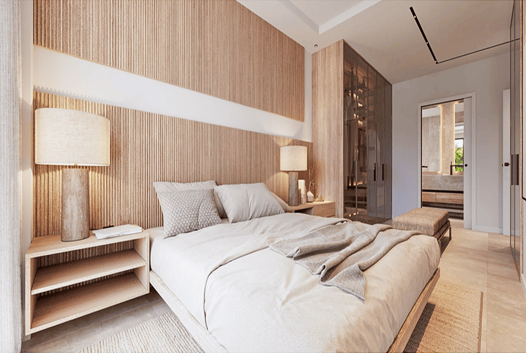 fragment sypialni w ekskluzywnym apartamencie na sprzedaż Hiszpania Estepona