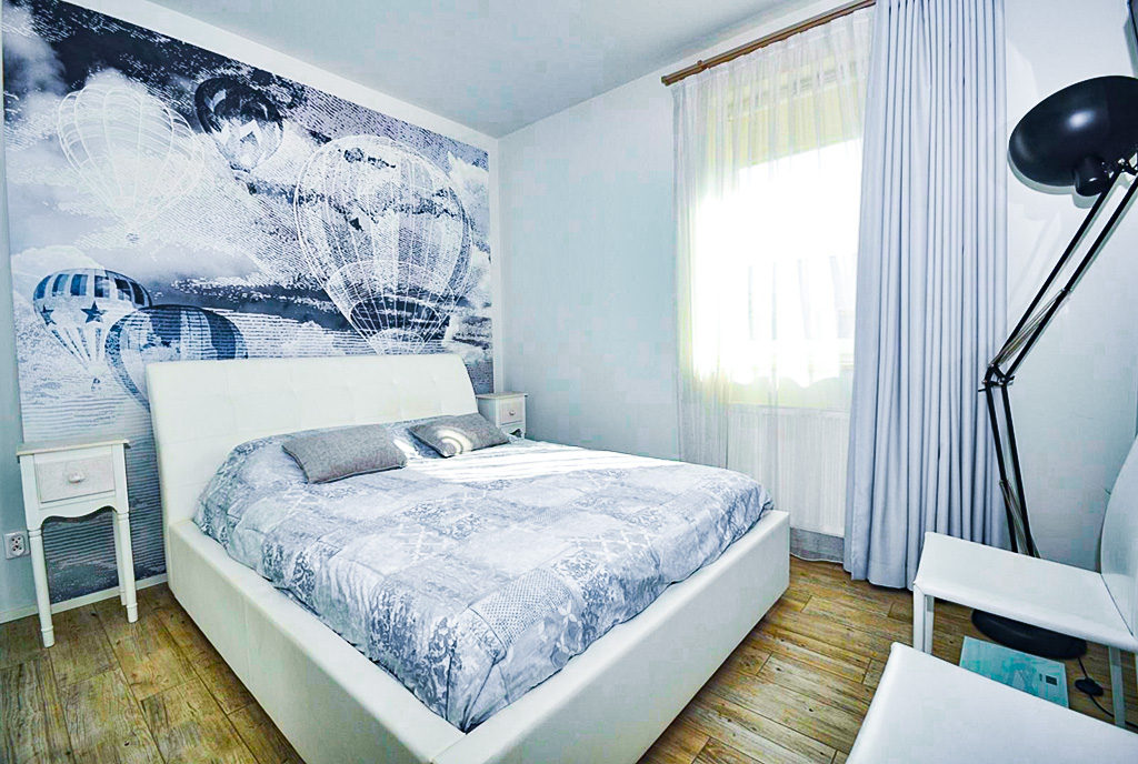 zaciszna sypialnia w ekskluzywnym apartamencie na sprzedaż Piotrków Trybunalski okolice