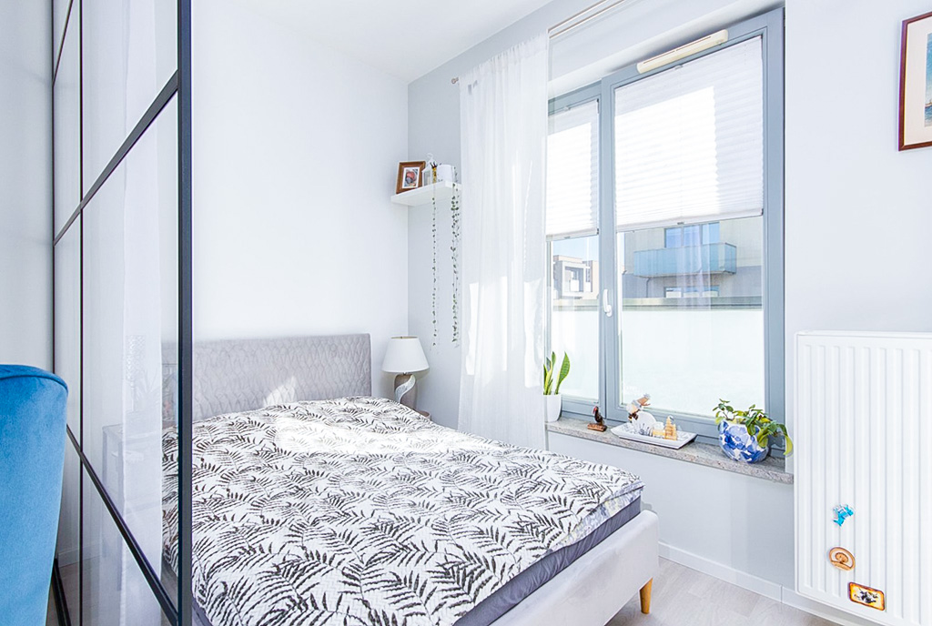 imponująca saypialnia w ekskluzywnym apartamencie na sprzedaż Szczecin